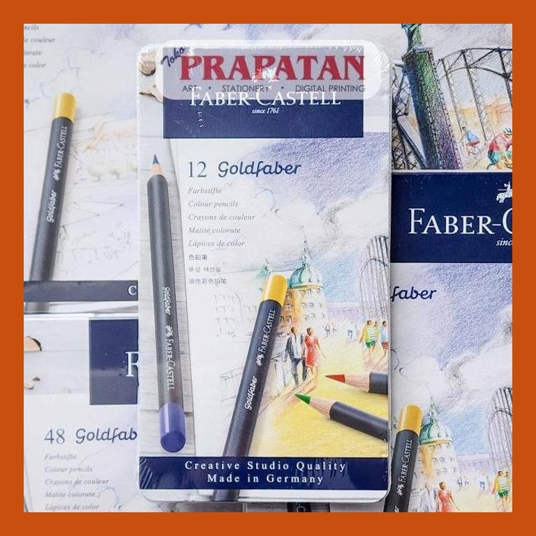 

[ PERALATAN LUKIS / GAMBAR ] PENSIL WARNA FABER CASTELL GOLDFABER TIN CASE | COLOR PENCIL | CREATIVE STUDIO PACKING AMAN