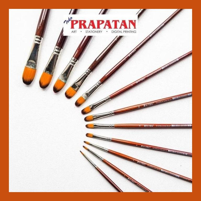 

[ PERALATAN LUKIS / GAMBAR ] KUAS LUKIS V-TEC 1610FB-S FILBERT / V-TEC FILBERT PAINT BRUSH GOOD QUALITY