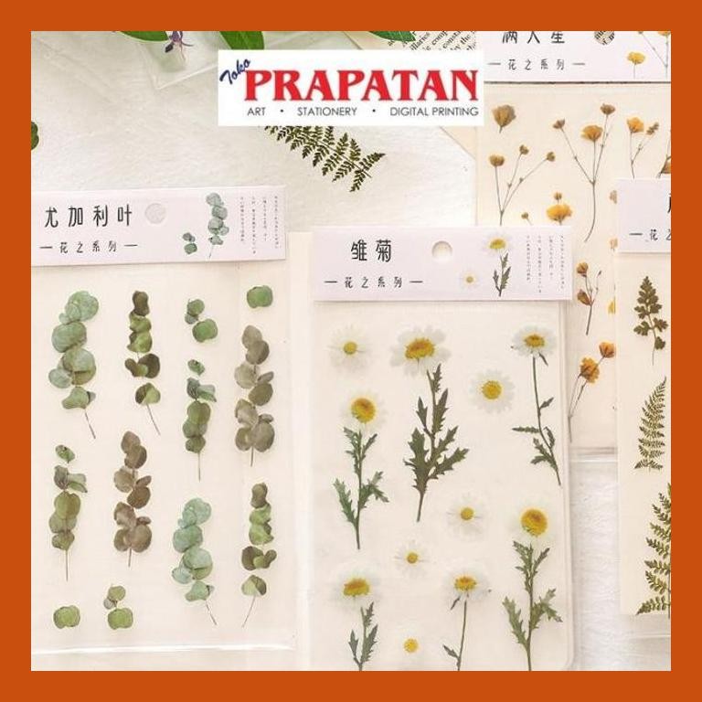 

[ PERALATAN LUKIS / GAMBAR ] STIKER BUNGA LUCU 105X150MM 1 SHEET / FLOWER STICKERS GOOD QUALITY