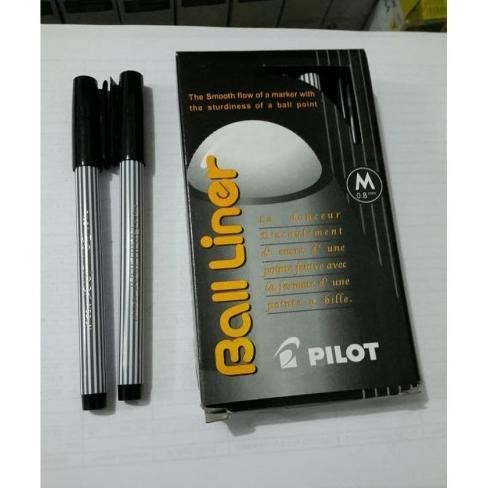

TERMURAH - ballpoint pilot balliner 0.8mm - hitam 1 kotak