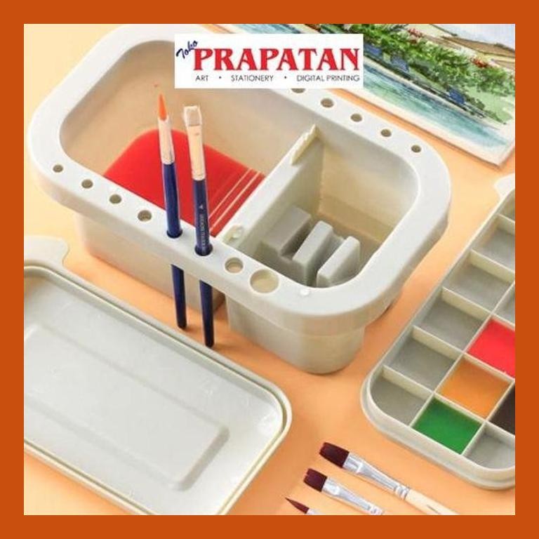 

[ PERALATAN LUKIS / GAMBAR ] MARIES 3IN1 BRUSH WASHER BUCKET 51013 / TEMPAT CUCI KUAS UKURAN 133MM GOOD QUALITY