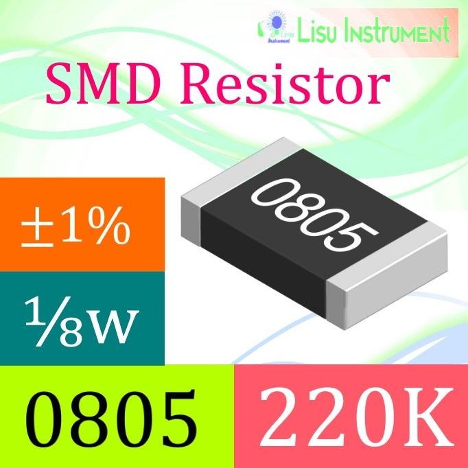 Murah (10) 220K 0805 1% Thick Film Resistors SMD Chip Resistor 2203 224 lisu992 Ayo Beli