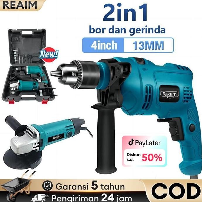 Reaim 13Mm Bor Dan Gerinda Mesin Bor Listrik Bor Gerinda Paket Bor Dan Gerinda Mesin Gerinda Tangan 