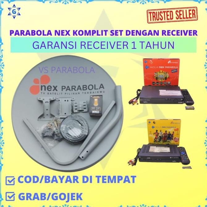 ANTENA NEX PARABOLA 60 CM KOMPLIT RECEIVER NEX PARABOLA