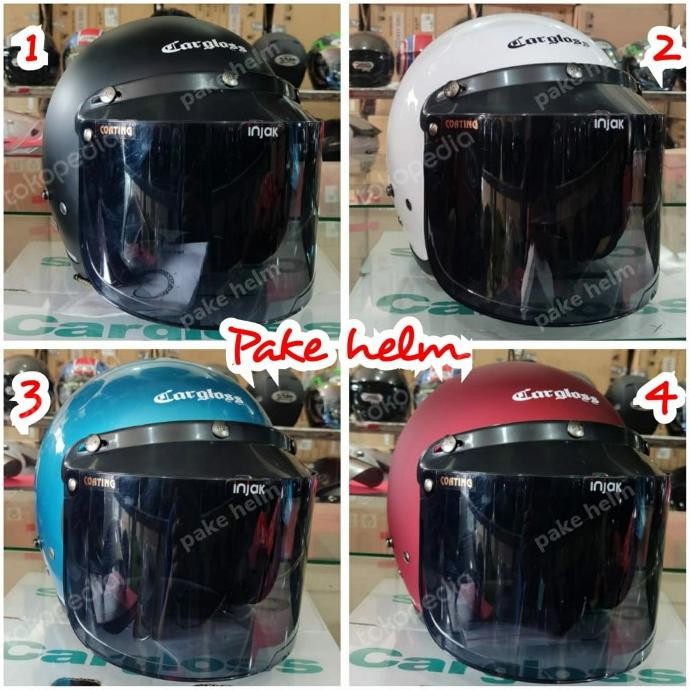 JUAL HELM BOGO HELM CARGLOSS RETRO + KACA BOGO HELM CARGLOS ORIGINAL