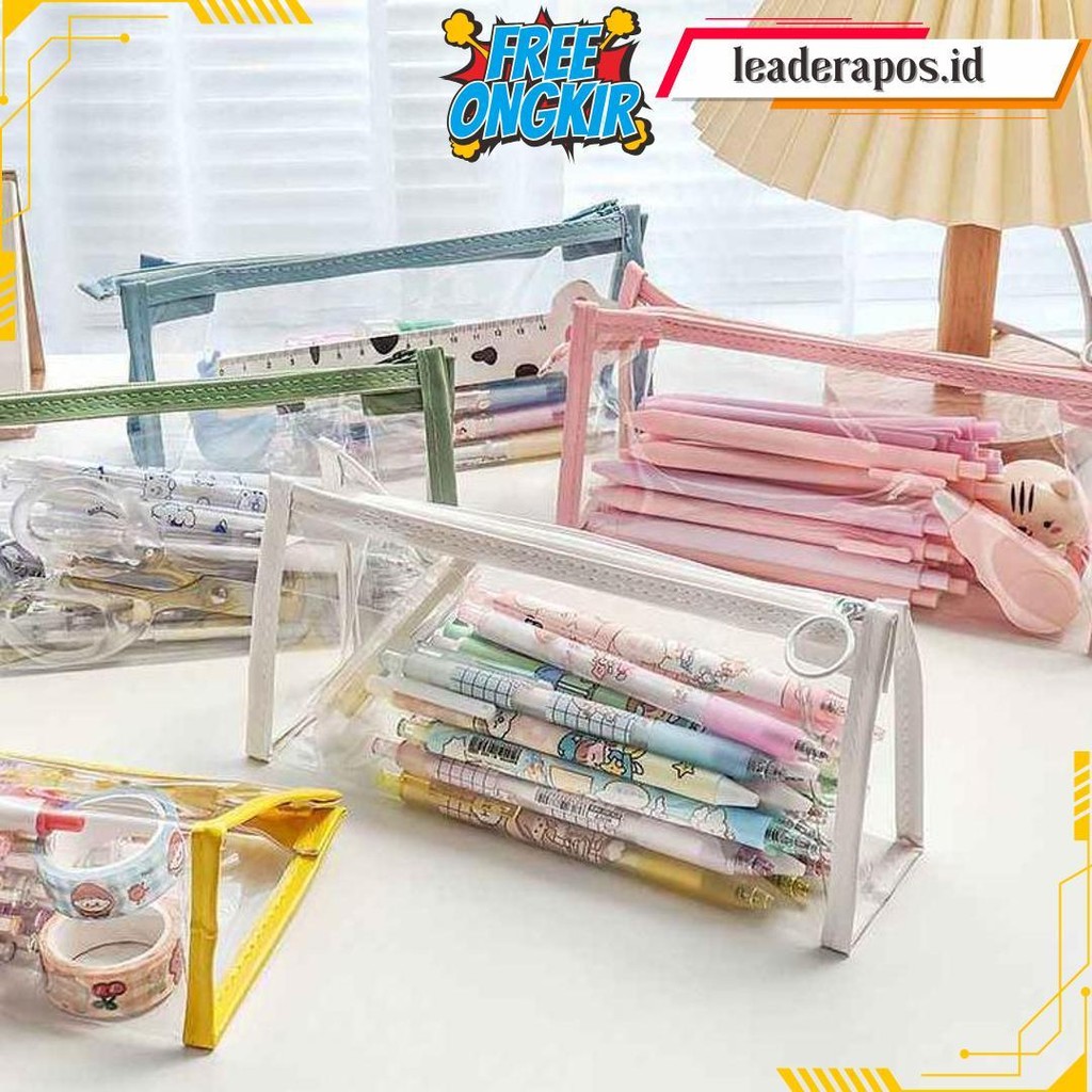 

Winzige Kotak Pensil Transparan Kapasitas Besar Tempat Pensil Aesthetic Pencil Case Large Pen Pouch Lucu Korea Stationery Organizer Tempat Pensil Anak Perempuan Berwarna-Warni Cod