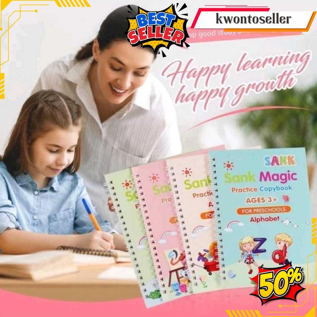 

Buku Sank Magic Viral 1 Set | 4 In 1 ( 4 Buku-Pulpen + Refil ) / 1 Termurah Banget