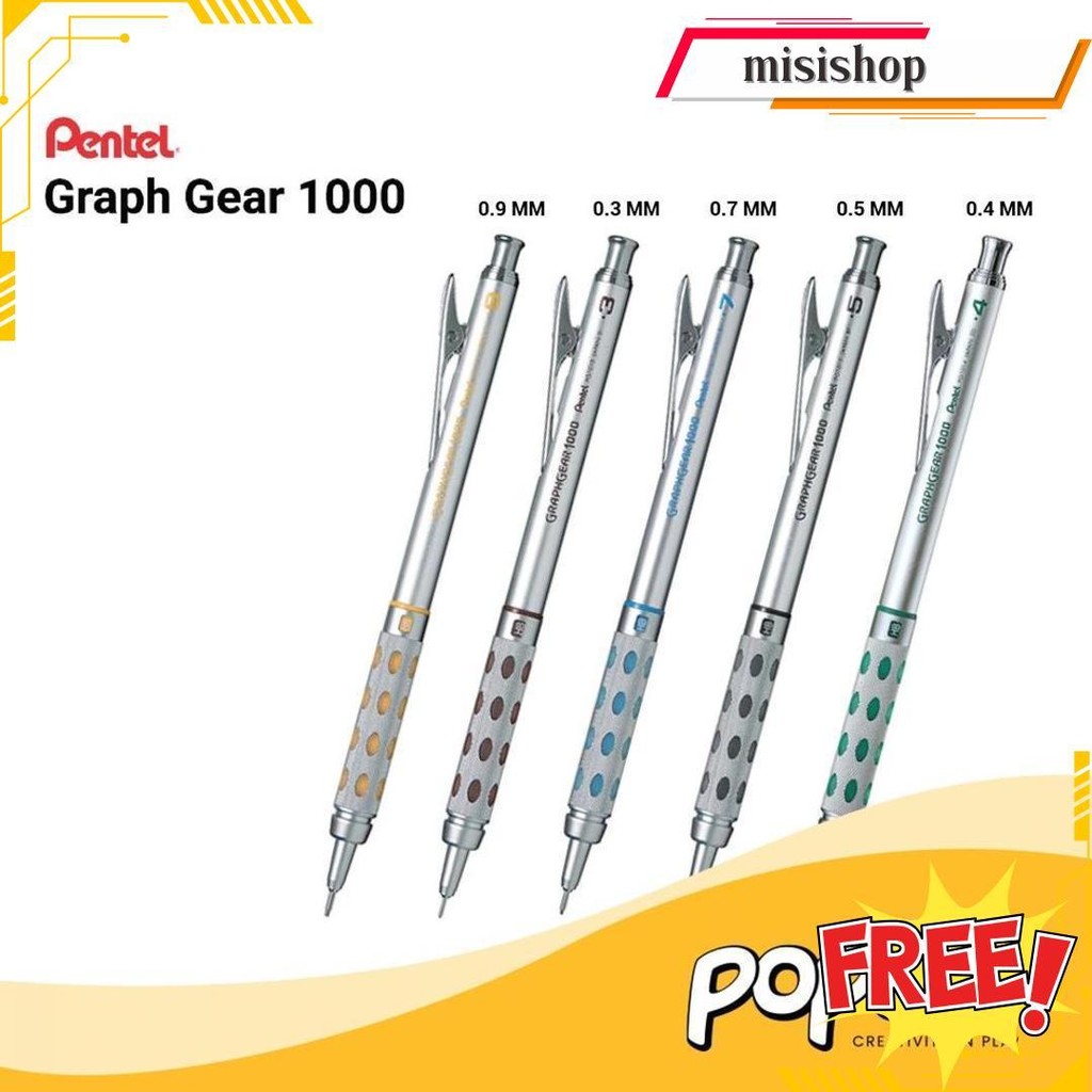 

Pentel Graph Gear 1000 Mechanical Pencil Graphgear Pensil Mekanik Original Produk