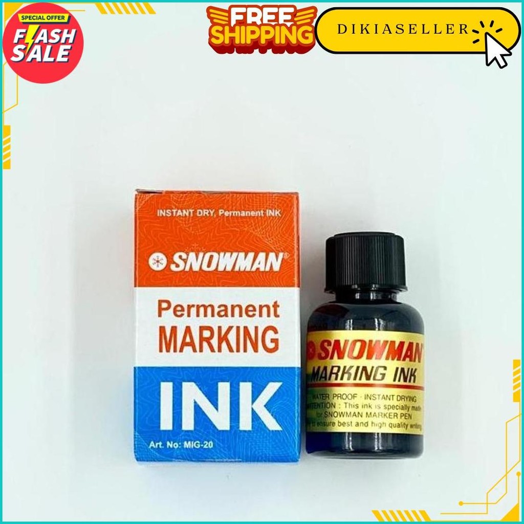 

Tinta Snowman Permanen / Refill Spidol Snowman Permanen Permanent Mig 20 / Mig-20 Original Produk