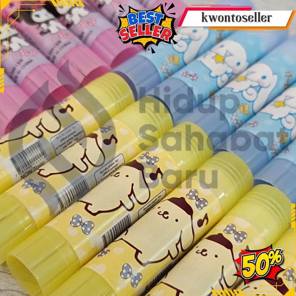 

Satu Pack ( 24 Biji X 10 Gram ) Glue Stick Lem Stik Murah Karakter Animasi Kecil 10Gram Termurah Banget