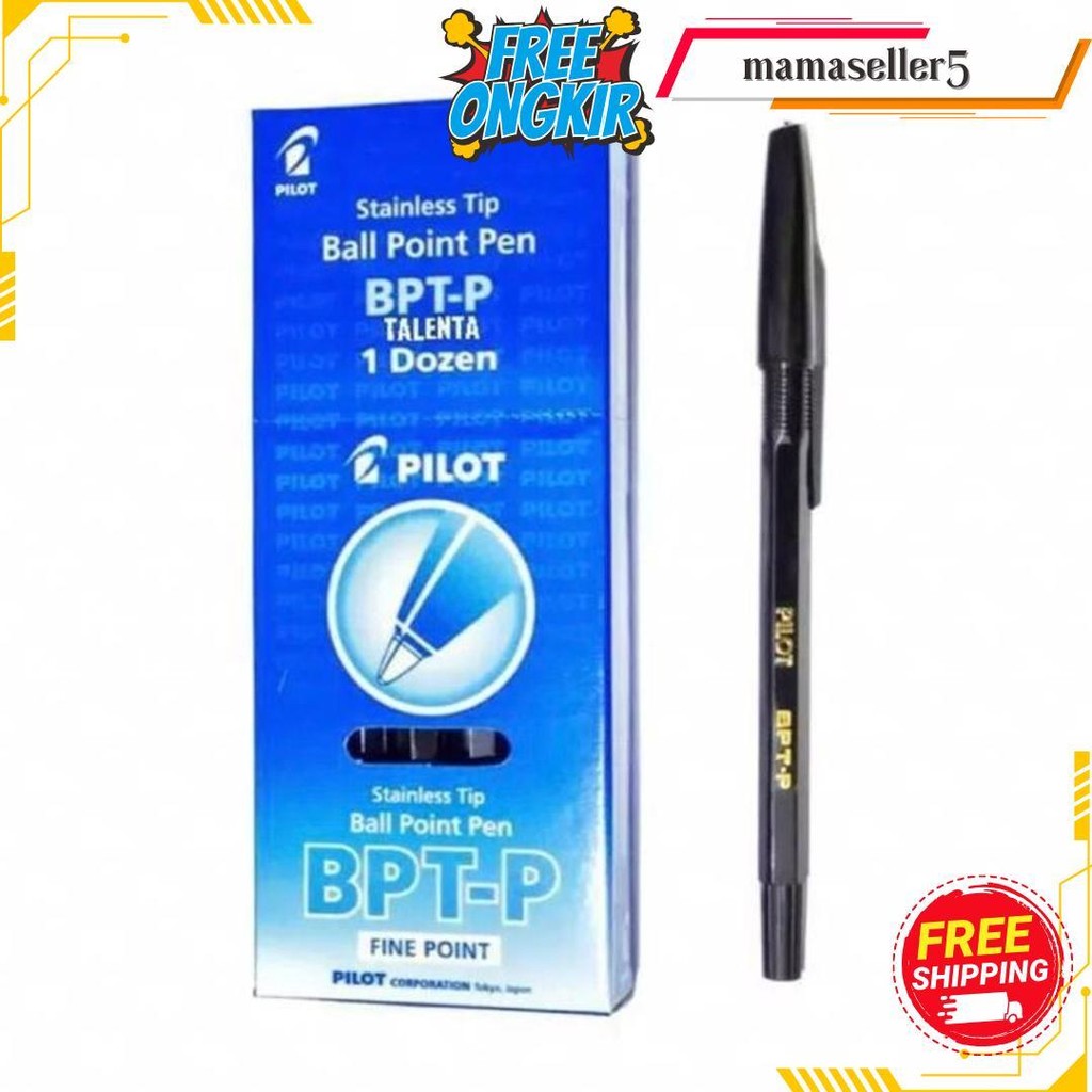 

[Harga Grosir] 12 Pcs Bolpoint Pilot Bpt-P Black Fine Point Stainlees Tip Termurah Banget