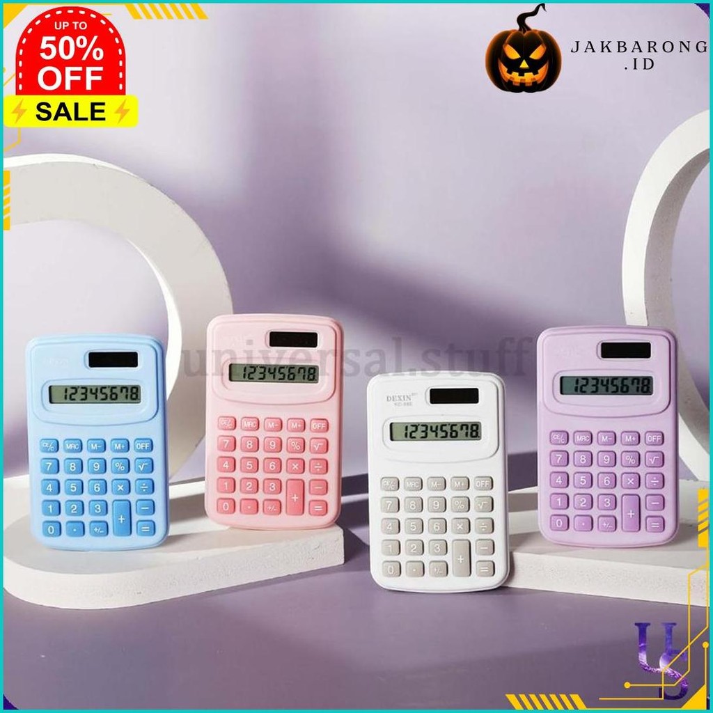 

[Us] Dexin Kalkulator Saku Sekolah Kantor Mini Calculator 8 Digit Original Produk