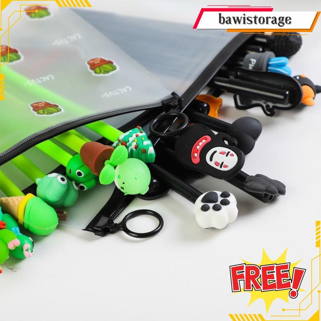 

Hl0078 Pena Karakter Set Pouch Isi 20 Pcs Tempat Pensil Transparan Zipper Bag S1032 Bisa Cod