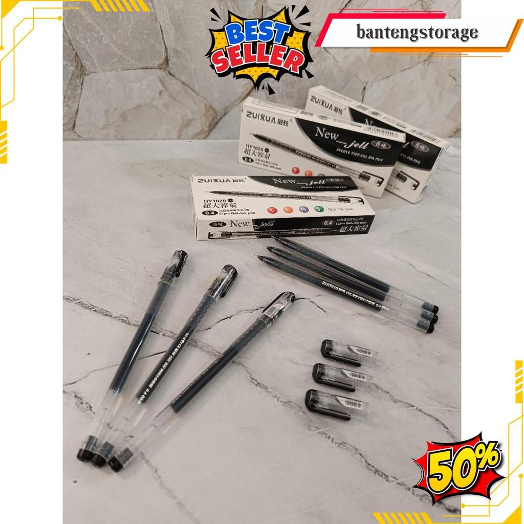 

Selusin ( 12 Biji ) New Gel Pulpen Zuixua 0.4 Mm Gel Pen Zuixua / Van-Art 0.4Mm Cod