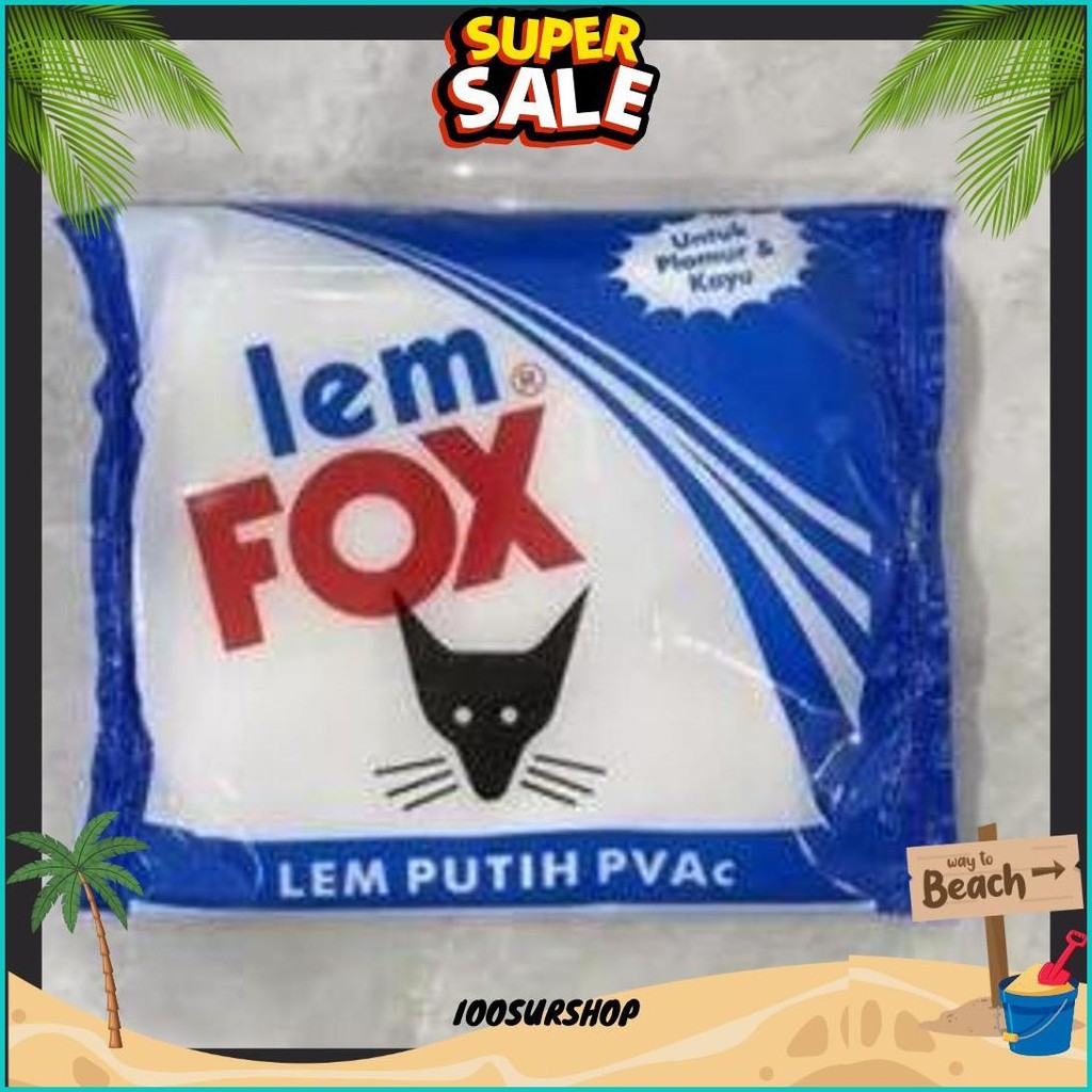 

Lem Fox Bungkus / Lem Putih Bungkus / Lem Kayu 350 Gram Siap Kirim