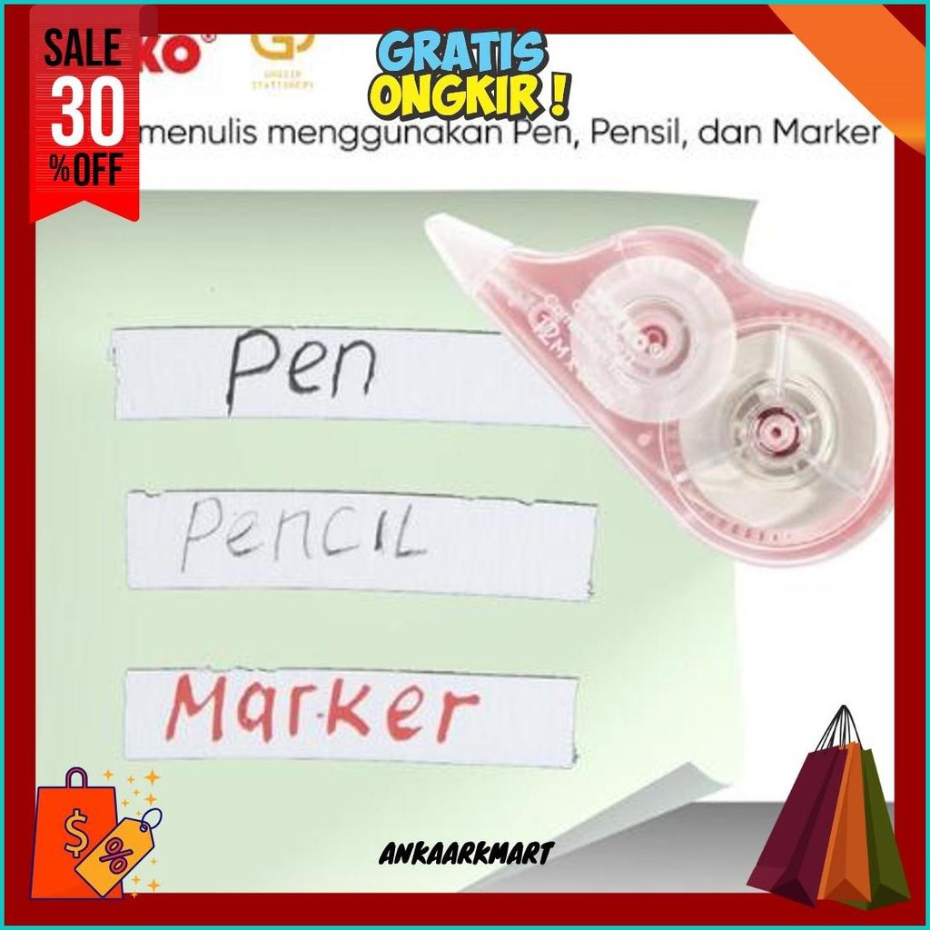 

Pita Koreksi Correction Tape Joyko Ct-522-Ptl Pastel Color (1 Pcs) Original Produk