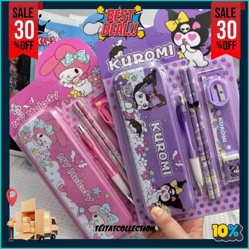

Kotak Pensil Anak Set 7 In 1 Stationery Hadiah Anak Student Set Alat Tulis Sekolah Karakter Cewek Termurah Banget