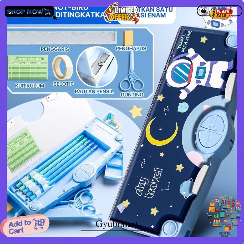 

Aimilo Tempat Pensil Multifungsi Kotak Pensil Anak Lengkap Peruncing Gunting Isolasi Penghapus Penggaris Alat Tulis Sekolah Bisa Cod