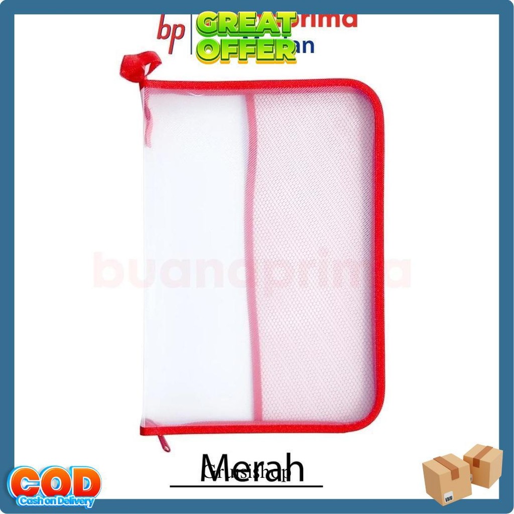 

Map Sleting Jala Folio Zipper Jaring Plastik Tas Resleting F4 Document Termurah Banget