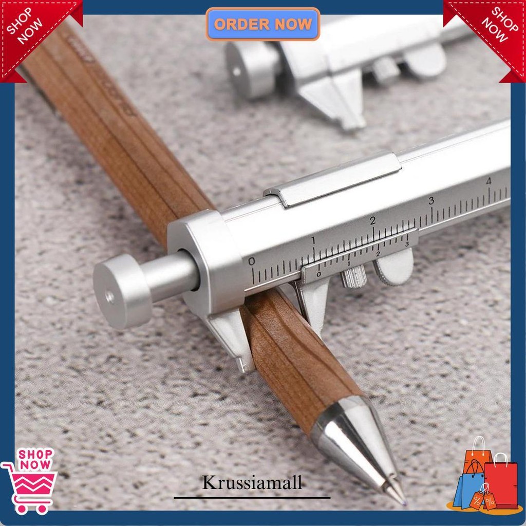 

Mboisget - Taffware Pena Pulpen Multifungsi Ballpoint Pen Caliber Measuring Tool Scale Ruler Bisa Cod