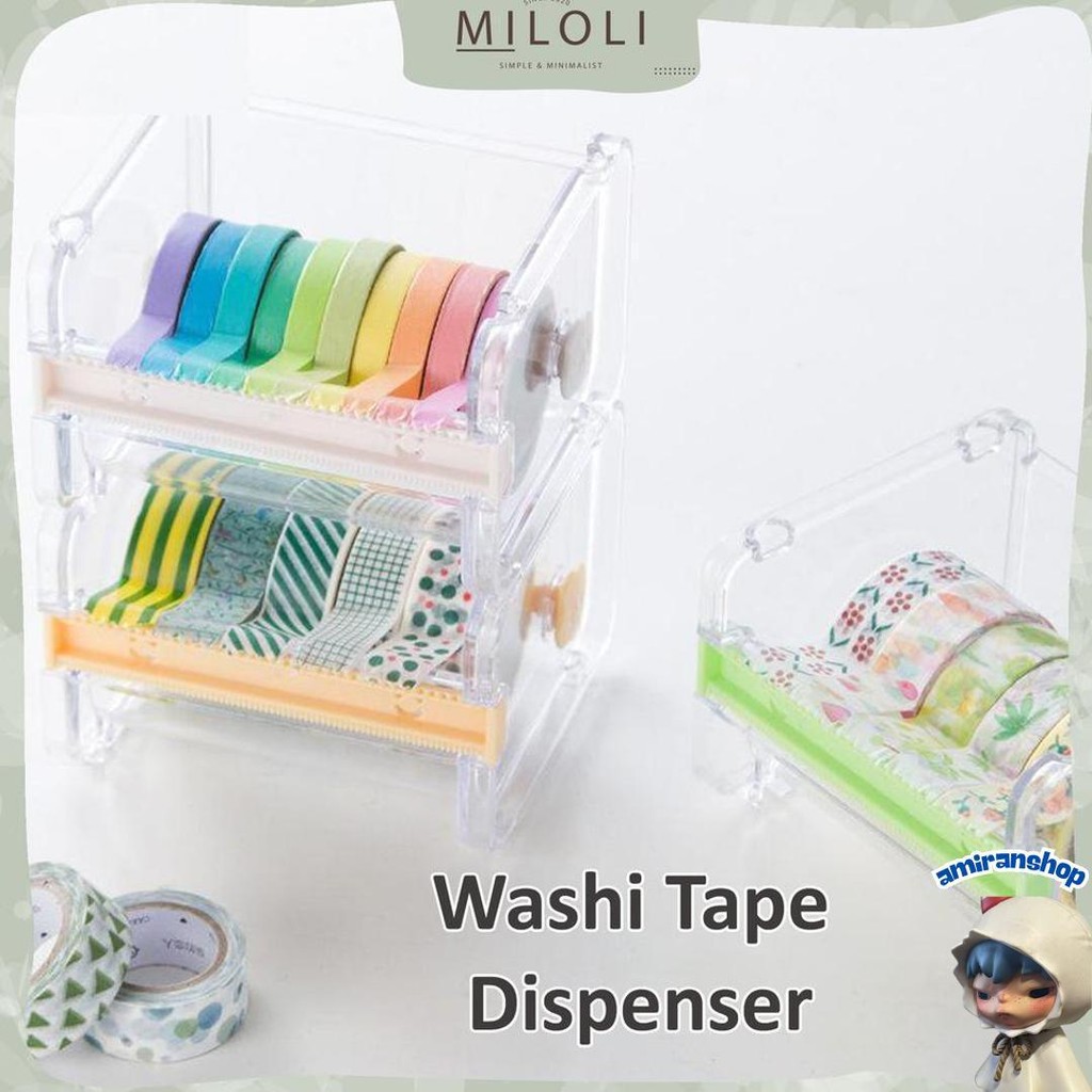 

[Miloli] Dispenser Tape Washi Masking Kotak Tempat - F0028 Diskon