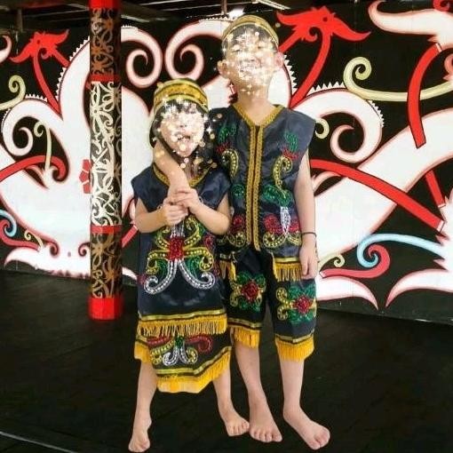 Baju Adat Dayak Anak / Baju Adat Dayak Dewasa / Baju Adat Kalimantan Anak / Baju Adat Kalimantan Dew