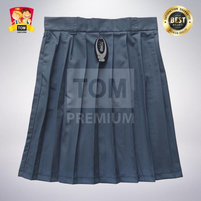 Promo Seragam Tom - Rok Sma Rempel Pendek Abu