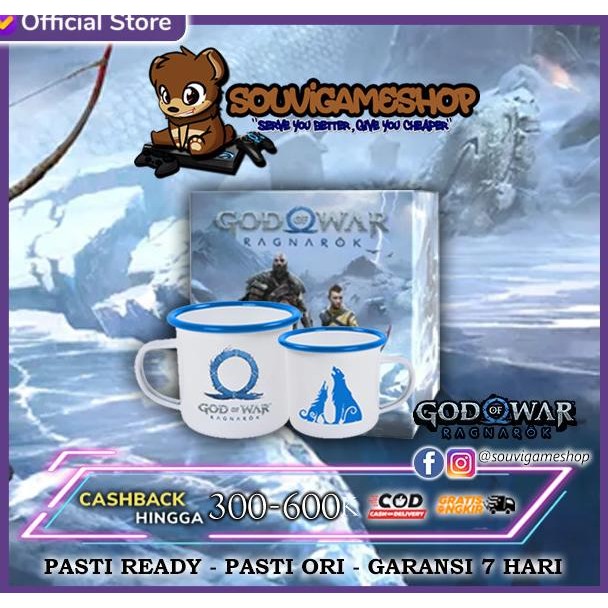 Sale God Of War Ragnarok Enamel Mug / Hadiah Official God Of War