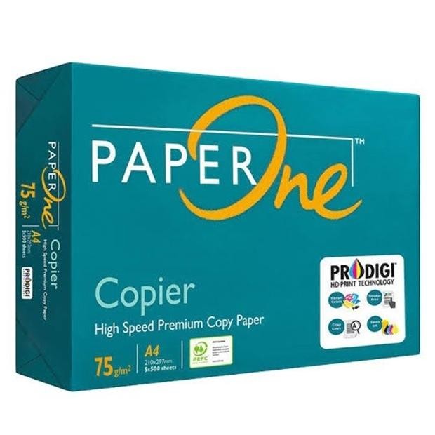 

BEBAS ONGKIR - KERTAS HVS PAPERONE PAPER ONE A4 75 GRAM / KERTAS PRINT FOTOCOPY
