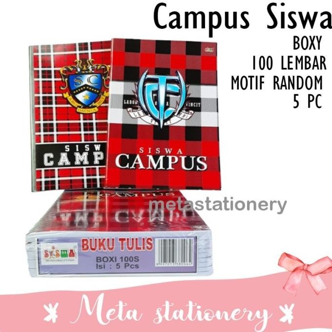 

Diskon!! Buku Tulis Siswa Campus / Boxy 100 Lembar ( 1 Pack )