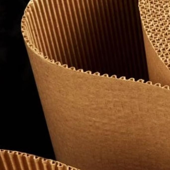 

TERBARU - 1 roll Single face bflute roll gulungan roll tinggi 120cm panjang 40-45 m berat 20 kg kardus dus karton gulungan corrugated