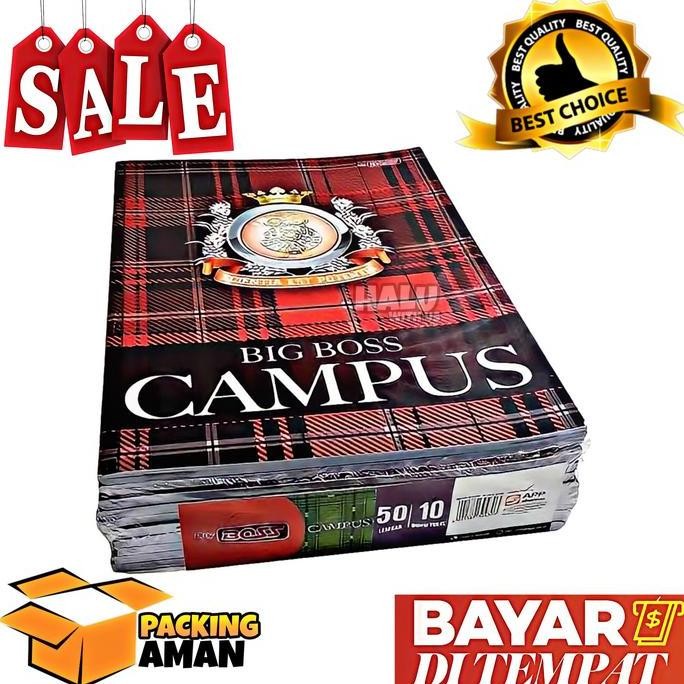 

Sale!! 10 Pcs Buku Tulis Big Boss 50 Lembar Ukuran Boxy / Buku Catatan / Buku Harian / Buku Menulis
