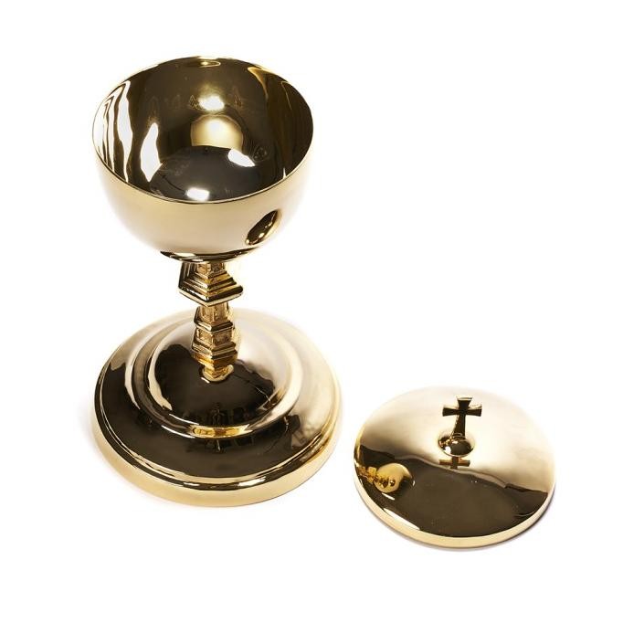 {{{{{{] Sibori Imam Premium dan Set Piala Patena Lapis Emas Tebal Wadah Tempat Hosti Perlengkapan Mi