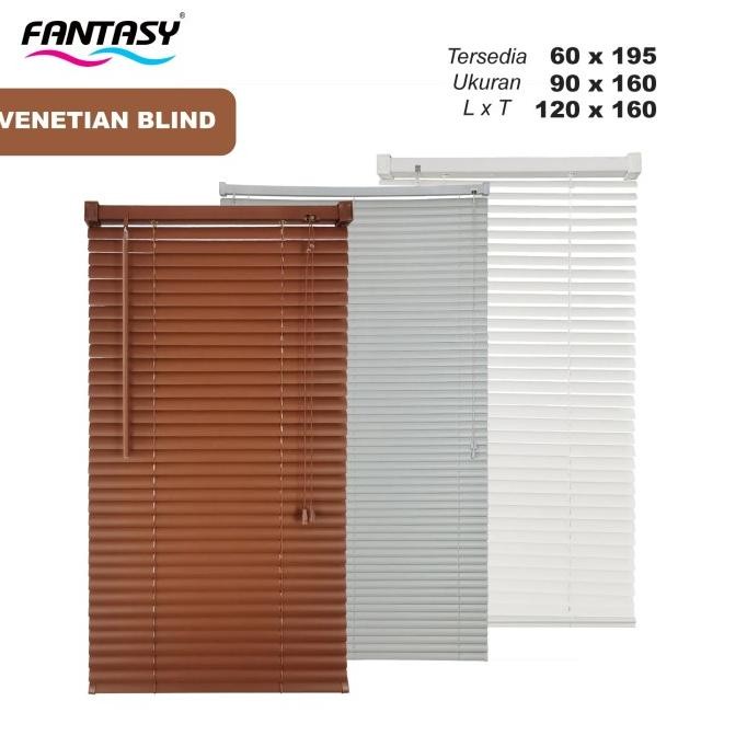 Fantasy Horizontal Venetian Roller Blind Tirai Plastik PVC Gulung Tirai Penutup Kerai Hordeng Veneti