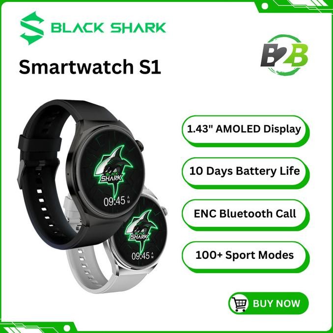 Black Shark S1 Smartwatch AMOLED Display 100+ Sports Modes BlackShark