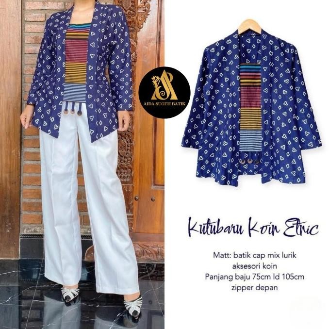 || MIKASA / Kebaya Kutubaru Koin Cinde Kombinasi Lurik Kebaya Wisuda Hijab Kebaya Kondangan Kebaya J