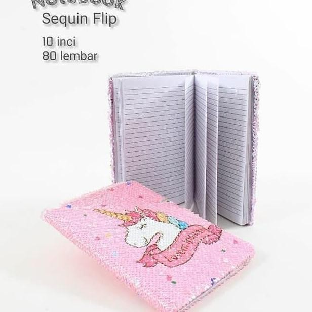 

Sale!! Notebook Sequin Unicorn Pink