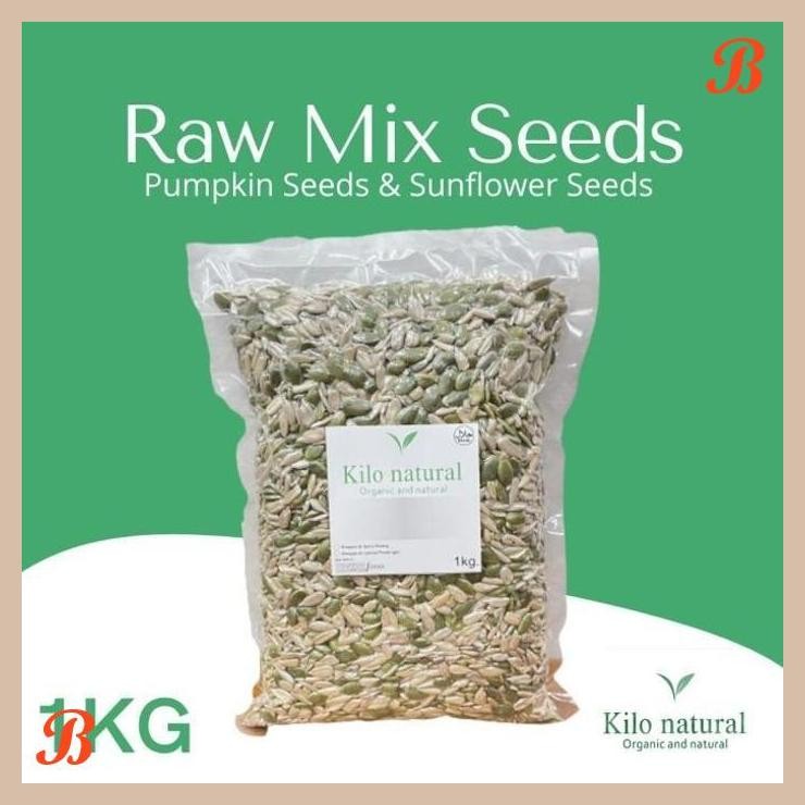 

| RMP | RAW MIX SEEDS 1KG / ( MIX PUMPKIN SUNFLOWER MENTAH)