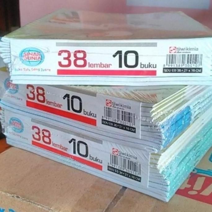 

Diskon!! Buku Tulis Sinar Dunia Sidu 38 Lembar (1Pack Isi 10 Buku)
