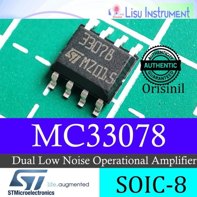 MC33078  Dual Operational Amplifier SO-8 33078 Original STMicroelectr lisu992 Berkualitas