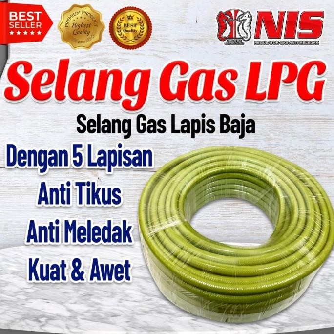 +++++] Selang Gas LPG Meteran NIS/Selang Elpiji/Selang Kompor 5 LAPISAN