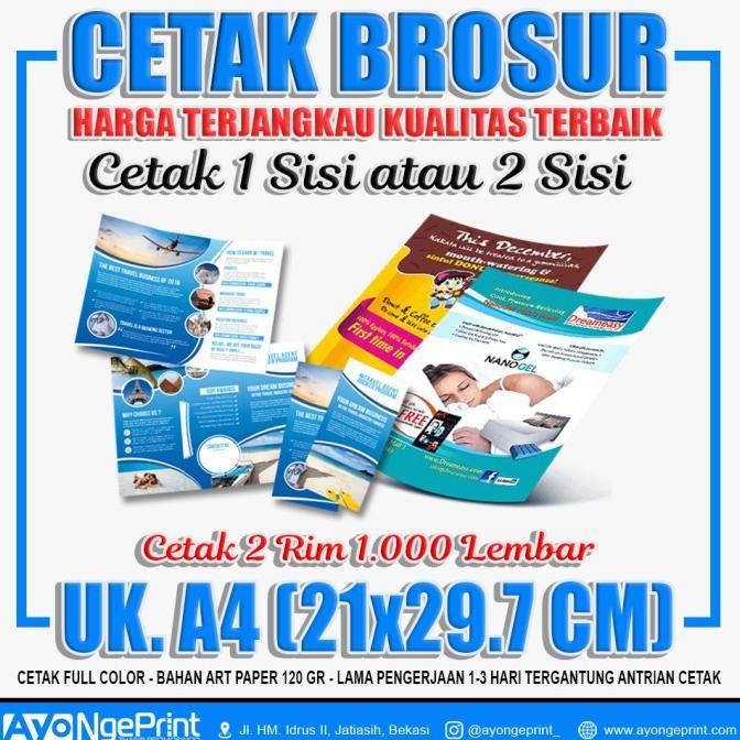 

BEBAS ONGKIR - Cetak Brosur A4 1 Sisi / 2 Sisi