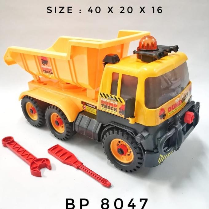 Mainan Anak DIY Assemble Truck / Truk Konstruksi Rakit Besar BP8046/47 PEM