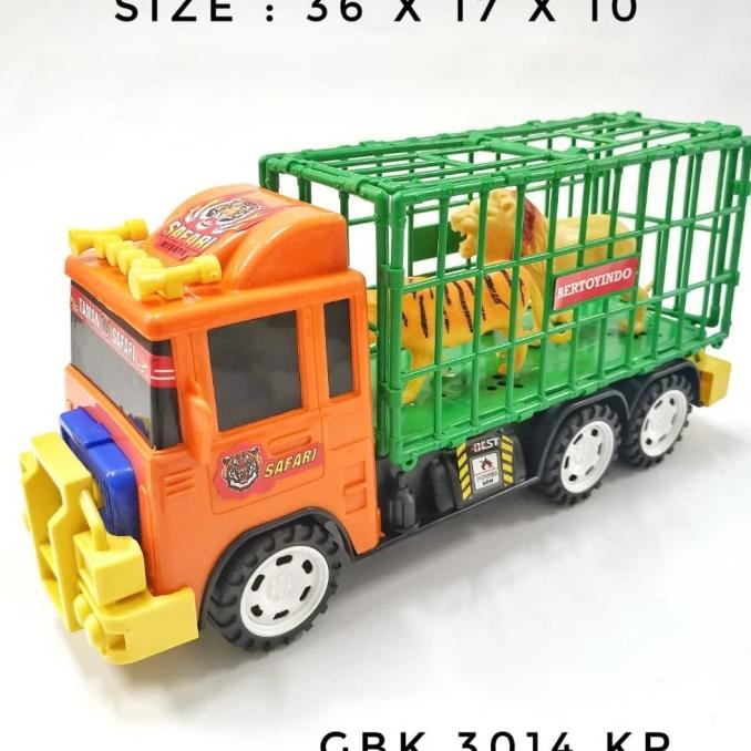 Mainan Anak Mobil Truk Hewan GBK 3014 KR / Animal Truck Friction PEM