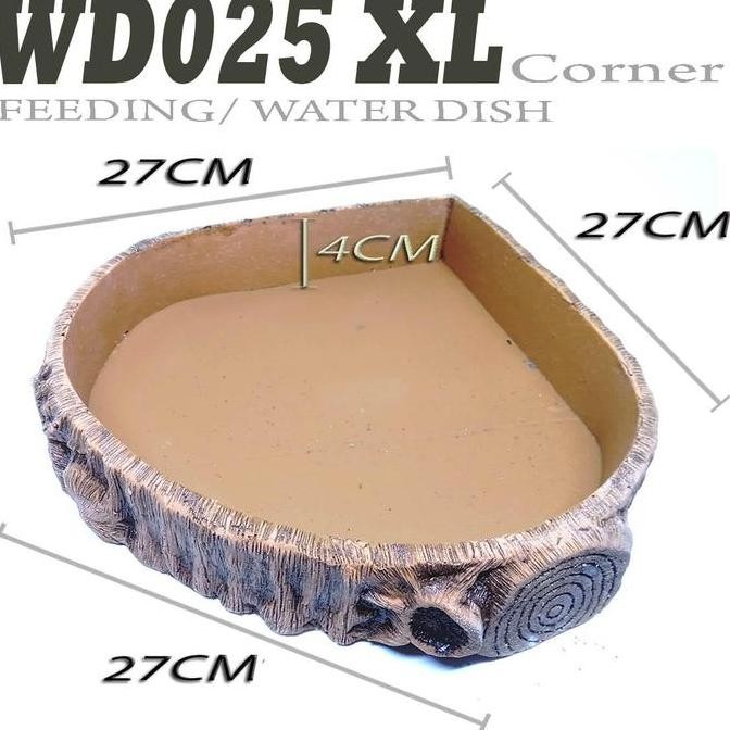 TERMURAH - WD025 XL WATERDISH REPTILE TEMPAT MAKAN MINUM REPTIL ULAR IGUANA LAFDAL LIZARD TORTOISE T