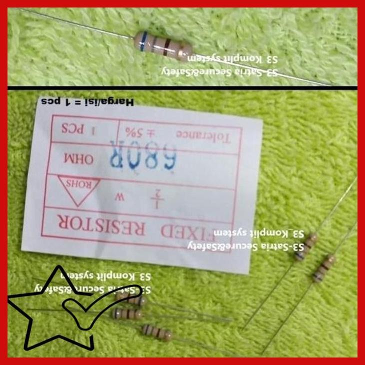 [SSC] Resistor 1/2w 680 R setengah 0.5W 0,5 w 680R ohm 680Ohm