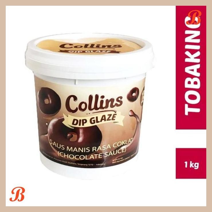 

| RMP | COLLINS DIP GLAZE CHOCOLATE 1KG TOPPING COKELAT KUE DONUT PISANG