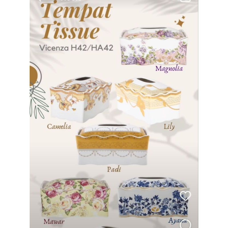 Kotak Tisu Keramik Vicenza