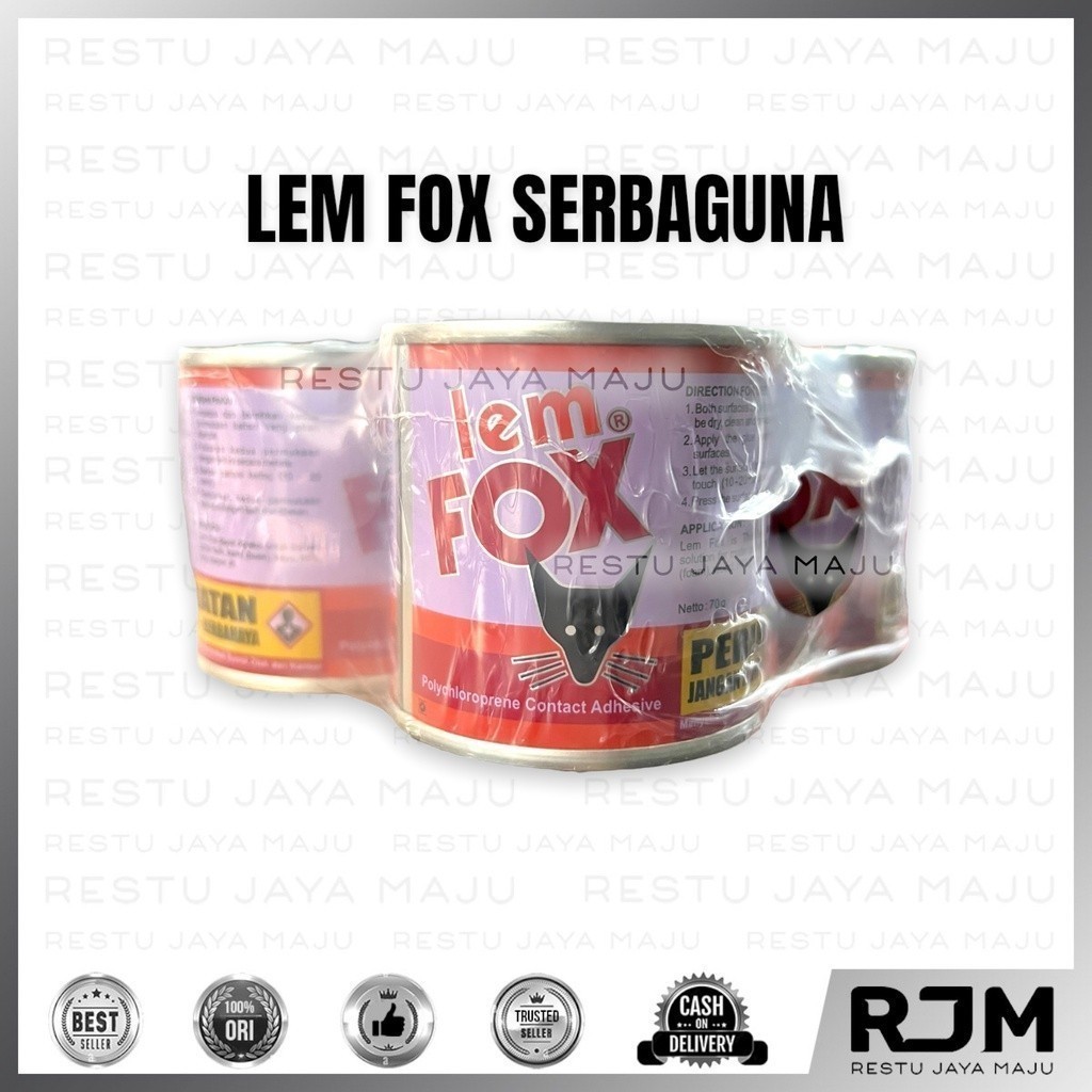 

[36 / 72 kaleng] FOX lem serbaguna kuning kaleng