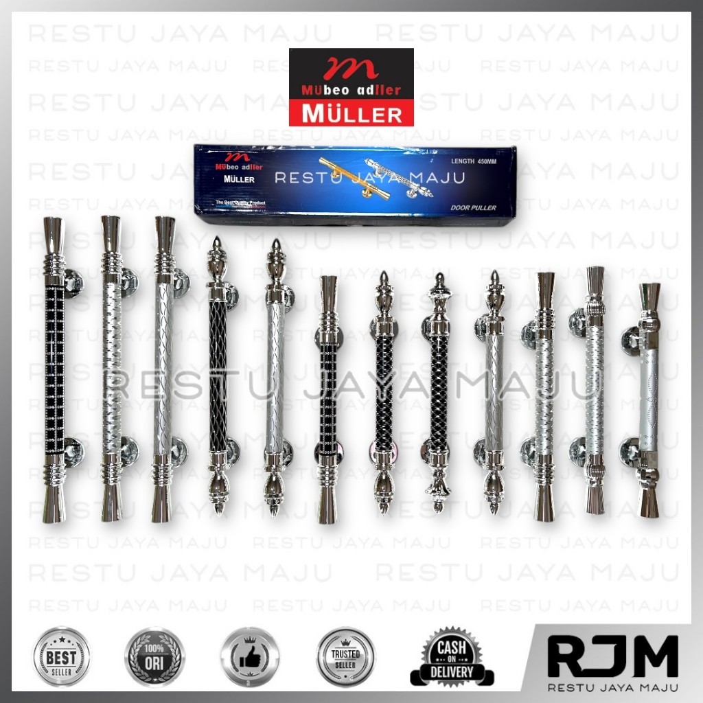 MULLER Pull Handle gagang tarikan pegangan pintu kupu tarung corak 35 37 42 45 cm